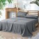 4 Piece 60% Rayon Derived from Bamboo 40% Polyester Cooling Queen Size Bedding Sheet Set, Luxury Silky Soft Breathable for Hot Sleeper, Includes 1 Fitted Sheet (150cm x 200cm) with 40 cm deep pocket,1 Flat Sheet (230cm x 260cm) and 2 Standard Pillowcases (50cm x 75cm), Grey