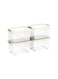 22L Plastic Storage Set of 4 Box with Wheels &amp; Lockable Lid (Off White)