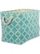 DII Polyester Container with Handles, Lattice Storage Bin, Small, Aqua