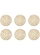 Dii woven paper tabletop collection holiday or event dcor, reversible round placemat set, 15 dia, taupe, 6, piece