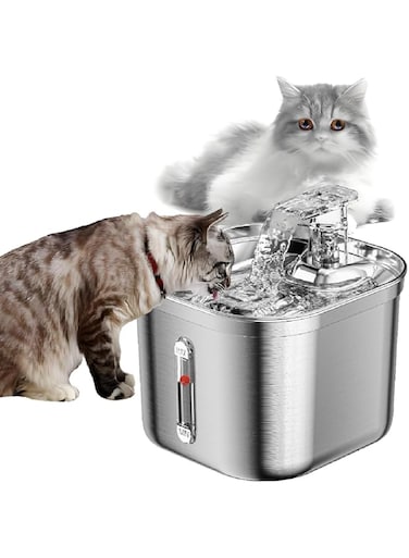 LBOYLOVE&reg;4 Set Cat Water Fountain Filter Replacement for Round 2L/67oz Stainless Steel Cat Fountain, ZEKIRY Pet Fountain Filter, Triple Filtration Replacement Filters