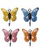 MAKINGTEC Butterfly Wall Mounted Hooks, 4 Pcs Butterfly Decorative Wall Hooks, Metal Mounted Wall Hook, Coat Rack Wall Mount Towel Hooks, Creative Butterfly Iron Hook for Hanging Clothes Towels Keys