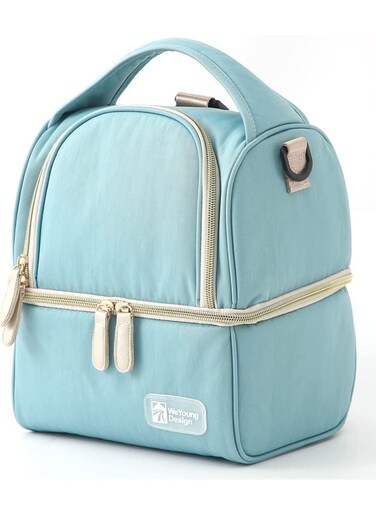 COOLBABY Lunch Bag , Insulated Lunch Bag with Adjustable Shoulder Strap(Blue)