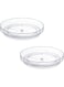Vercapm 2 Pack 9 Inch Clear Non-Skid Lazy Susan Organizers - Turntable Rack for Kitchen Cabinet, Pantry, Refrigerator, Bathroom Closet, Vanity Makeup, Office