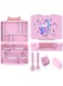 Lunch Box for Kids School,Children Lunch Box with Compartments, Bento Box Children, Leak-proof Lunch Box for Girls and Boys, Snack Box, Perfect for School, Nursery &amp; Trips (SA Blue) (Pink Unicorn)