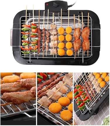 Dubai Gallery Electric Bbq Grill Portable Tabletop Black 50 X 12 X 30Cm