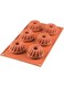silikomart Six Silicone Bundt Shaped Moulds, Red