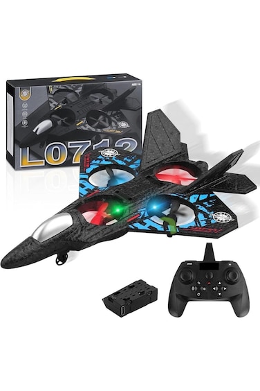 RC Aeroplane &ndash; 2.4GHz Remote Control Fighter Plane, RTF Quadcopter Toy with Lights USB Charging