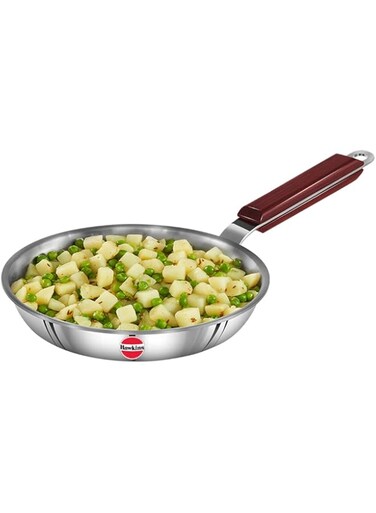 Hawkins 22 cm Frying Pan, Triply Stainless Steel Fry Pan, Induction Frying Pan, Small Frying Pan, Silver (SSF22)