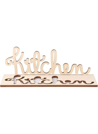 Way Of Hearts - Wooden Kitchen Sign for Wall Art Rustic Farmhouse Decor Vintage Home Decorations Cute Cut Sign, DIY, Natural Plywood 13" x 4.4" 5/16