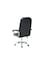 Ergonomic Office Chair, Computer Desk Chair, PU material, Steel Structure, Smooth lumbar support with adjustable Height BLACK