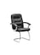 Modern Visitor Back Office Chair Ergonomic Executive Chair Computer Chair, Metal Base Chair Visitors Waiting Room Chair, Conference Chair, Home Office, Guest Office Chair Black