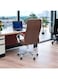 Office Chair With High Back Large Seat And Tilt Function Executive Swivel Computer Chair, Desk Chair Pu BROWN