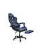 Racing Gaming Chair, Adjustable Office Chair With Footrest, Ergonomic Design, Computer Chair, Desk Chair Tilt Mechanism, Headrest, Lumbar Support, 150 Kg Weight Capacity, BLUE and BLACK