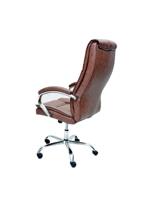 Office Chair With High Back Large Seat And Desk Chair Tilt Function Executive Swivel Computer Chair Pu BROWN
