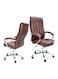 Office Chair With High Back Large Seat And Desk Chair Tilt Function Executive Swivel Computer Chair Pu BROWN