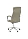 Executive Office Chair, Ergonomic Office Chair, Contoured And Height Adjustable Leather Seat, High Back, Chrome Arms And Tilt Lock Lever, Grey Color