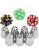 KASTWAVE Russian Tulip Flower Cake, Cream Pastry Baking Decoration Tools 7 Pieces Set, Flower Shaped Frosting Nozzles Kit