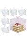 Clear Cake Boxes, 20-Piece Set of 5-Inch Transparent Plastic Cake Boxes with Base &amp; Handle, for Mousse Cakes, Cupcakes, Muffins, Cookies - Size 15x15x13 cm, Scratch-Resistant Protective Film