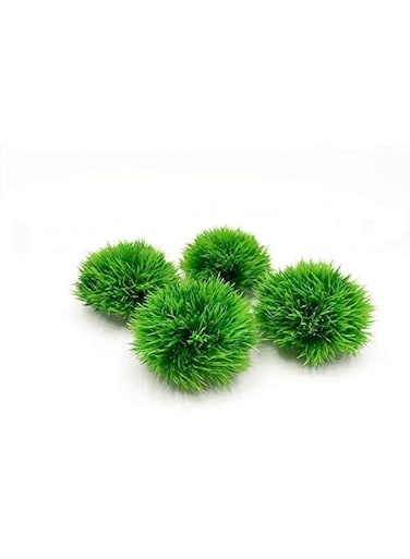 FDTY 4Pcs Aquarium Decorations Fish Tank Artificial Green Water Plants Made of Soft Plastic(9 x 9 x 8 cm)