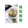 Taylor &amp; Brown 6-Grid Rotating Rice Dispenser, 360&deg; Round Food Storage Container, Transparent