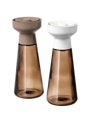 Digital Shoppy Spice Mill, Glass/Brown, 19 cm (7 &frac12;") (Pack-2)