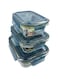 3 Pack Glass Meal Prep Containers with Snap Lids, Kitchen Food Storage Containers for Microwave, Oven, Freezer and Dishwasher