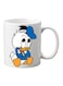 Cut Donald Duck Printed Mug White/Blue/Yellow