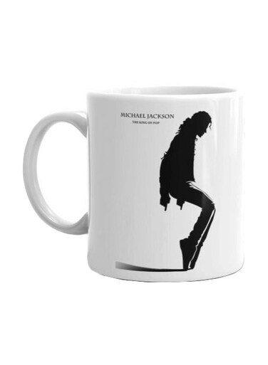 Print Michael Jackson Printed Mug White/Black Standard
