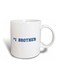 Brother Text Printed Mug White/Blue