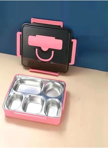 Portable Outdoor 5 Compartment Sealed Lunch Box for Children and Office Workers