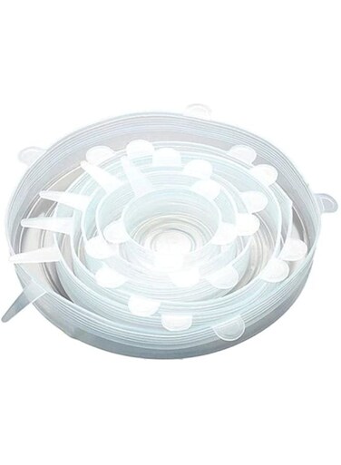 Dubai Gallery 6-Piece Silicone Stretch Lid Set Clear AMZ-N38570978A