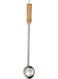 STEEL WOODEN HANDLE LADDLE, 46 cm, RUL004, Curry Server, Soup Server, Milk Laddle, Serving Spoon Silver/Beige