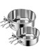 ELVASEN 2 Pcs Dog Food Water Bowl for Cage, Pet Kennel Hanging Bowls with Upgraded Clamp Holder Stainless Steel Non-Spill Detectable Cats Bowls Crate Feeder Dish (7.1x2.7'' &amp; 5.5x2.3'')