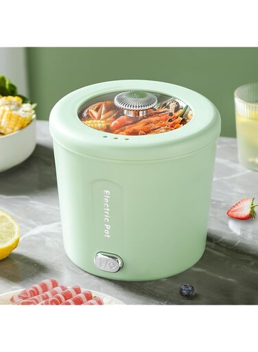 Ankila Hot Pot Electric, 1L Mini Ramen Cooker, 450W Rapid Noodles Cooker, Multifunctional Electric Pot for Cooking Pasta, Egg, Soup, Portable Pot with Over-Heating Protection for Dorm, Office, Travel