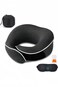 Travel Pillow Airplane Neck Pillow for Travel, Plane Pillow Flight 360&Acirc;&deg;Support Travel Pillow with Eye Mask, Earplugs, Carry Bag Dark Grey