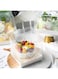 DZOZO 10Pcs Transparent Cake Box Clear Cake Gift Box Square Plastic Baking Box Cupcake Containers Display Box Carrier Cake Holder for Candy Chocolate Dessert