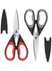 Shears, 2 Pack Heavy Duty Kitchen Shears, Dishwasher Safe Meat Shears, Universal Kitchen Shears for Chicken/Poultry/Fish/Meat