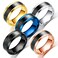 Smart Temperature Ring Stainless Steel Personalized Temperature Display Couple Ring, Size: 8(Black)