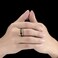 Smart Temperature Ring Stainless Steel Personalized Temperature Display Couple Ring, Size: 8(Black)
