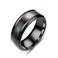 Smart Temperature Ring Stainless Steel Personalized Temperature Display Couple Ring, Size: 8(Black)