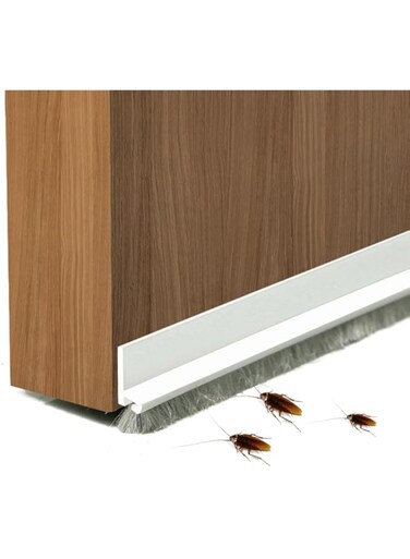 Door Sweep for Bottom of Door,Integrated Design with Brush,Self Adhesive Under Door Draft Stopper for Bottom of Door, Door Seal Dust/Noise/Hot or Cold Air Insulation, 39.2'' Length 2" Wwidth