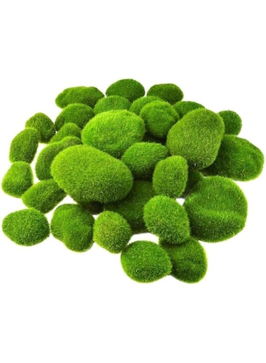 10 Pcs Artificial Moss Rocks Decorative Faux Green Moss Covered Stones Fake Moss Balls for Garden Decor DIY Floral Arrangements Plant Poted Decoration