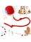 PALTUZ Chewie Ball &ndash; Interactive Rolling Pet Toy, Smart Automatic 360&deg; Rotating Ball for Cats &amp; Dogs, USB Rechargeable Chewie Viral Ball (Red)