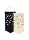 YeeMan Wall Hanging Brooch Jewelry Storage Case Canvas Display Stand Enamel Pin Display Banner Holder Earrings Necklace Glitter Pin Collection Organizer (Black+Burlywood)