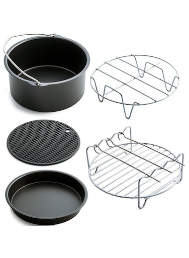 Air Fryer Accessories for Gowise Phillips Cozyna Fit 3.7-5.8QT Cake Barrel Pan Rack Mat Kit