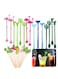 Ice Drink Mixing Stick Set,15Pcs Flamingo Cactus Reusable Novelty Swizzle Sticks with 100Pcs Bamboo Decorative Appetizer Picks for Tropical Beach Christmas Party
