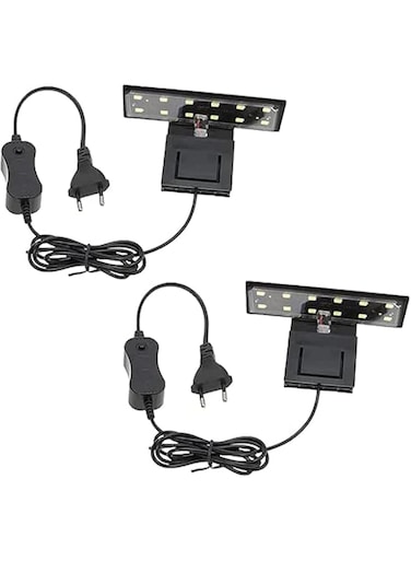 حزمة من 2 مصباح LED لحوض السمك، إضاءة النانو، LED لحوض السمك 220 فولت 6 واط، إضاءة لأحواض السمك للنباتات المائية والأسماك