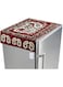 Kuber Industries Red Cotton Fridge Top Cover Peacock Design Fc09