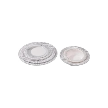 50pcs Silver Disposable Dinnerware Set &ndash; 7/9/10" Plates &amp; 4/7" Bowls, Ideal for Guests &amp; Outings